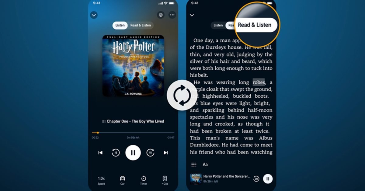 Amazon Adds 'Read and Listen' Mode to Audible App for Immersive Reading Feature - 9to5Mac