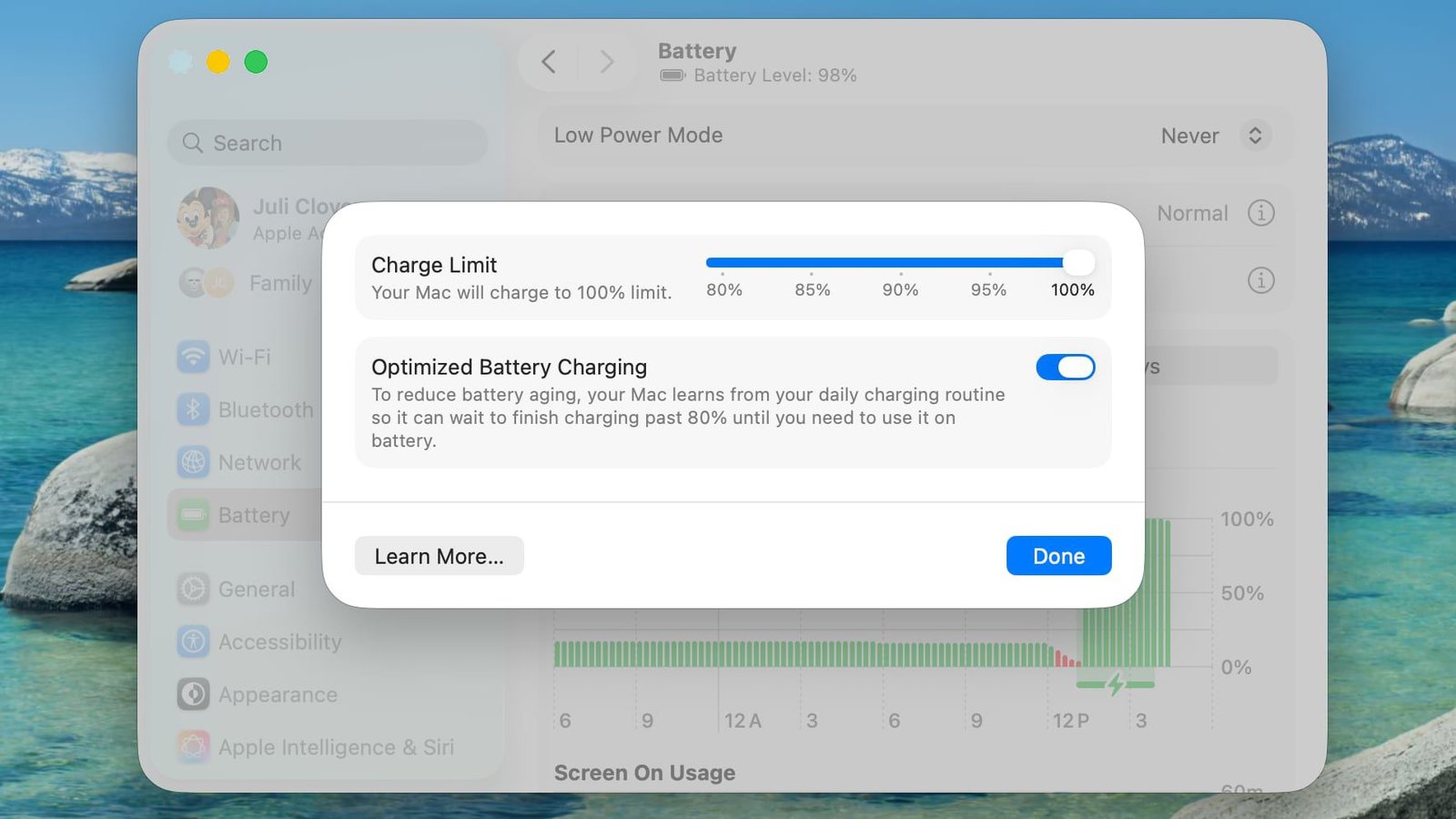 Apple brings iPhone-style battery charging limits to Mac in macOS Tahoe 26.4