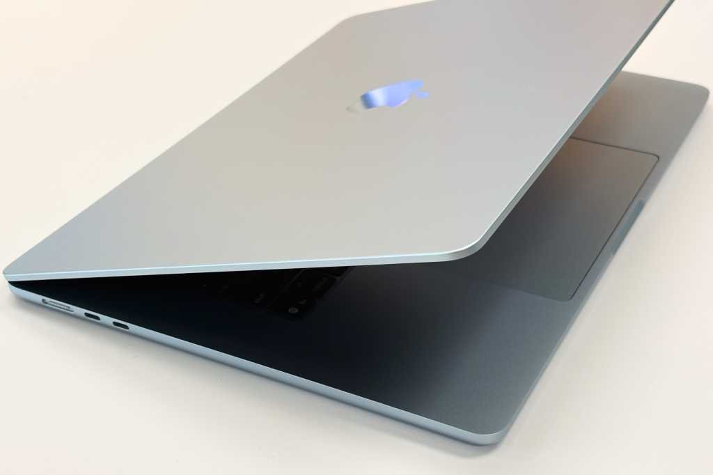 M4 MacBook Air Sky Blue angle