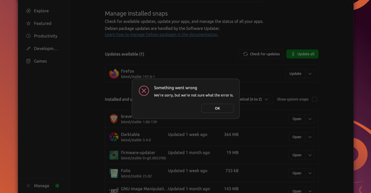 I went back to Linux and it was an error
