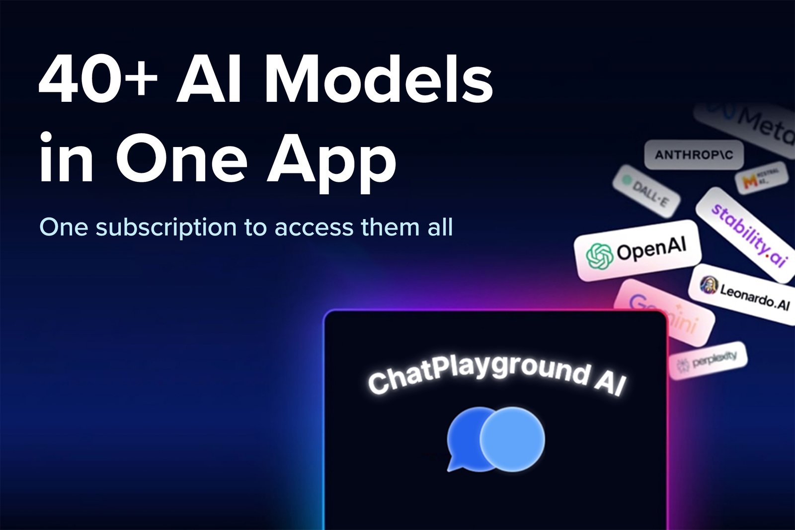 ChatPlayground AI promotional image with text