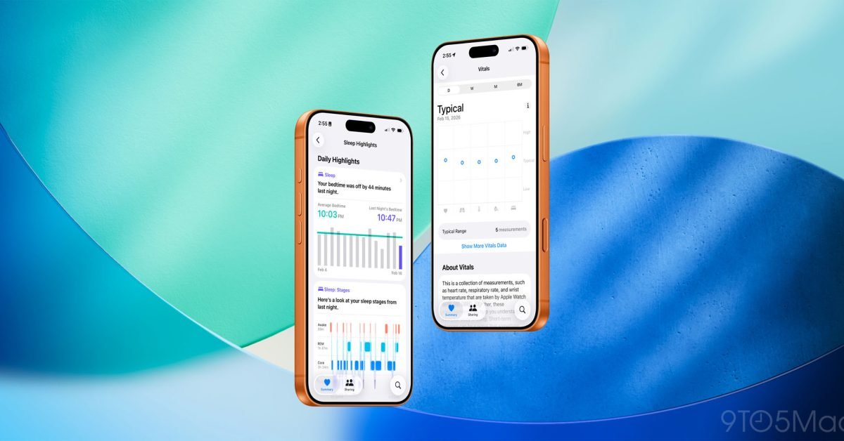 iOS 26.4 Adds More Sleep and Vitals Data to Apple Health - 9to5Mac